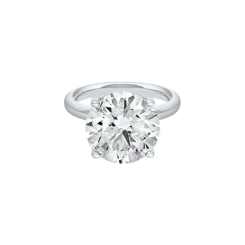 Lab Grown Diamond Round Solitaire Ring in 14K Yellow &amp; White Gold &#40;7 ct.&#41; – Image 1 of 4