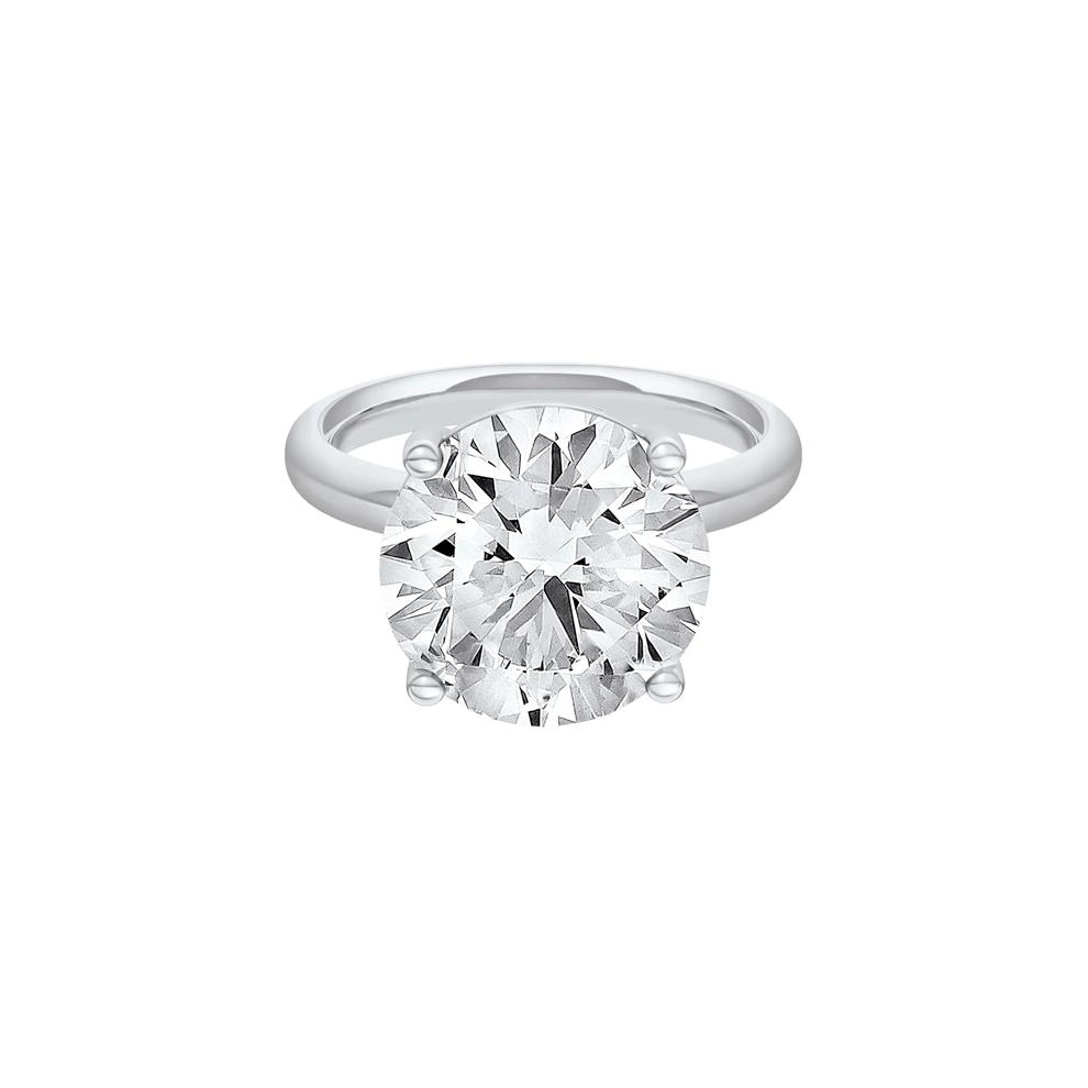 Lab Grown Diamond Round Solitaire Ring in 14K Yellow &amp; White Gold (7 ct.) – Image 1 of 4