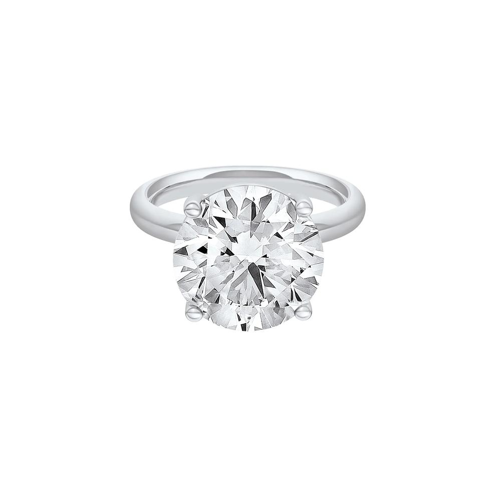 Lab Grown Diamond Round Solitaire Ring in 14K White Gold (7 ct.) – Image 1 of 4