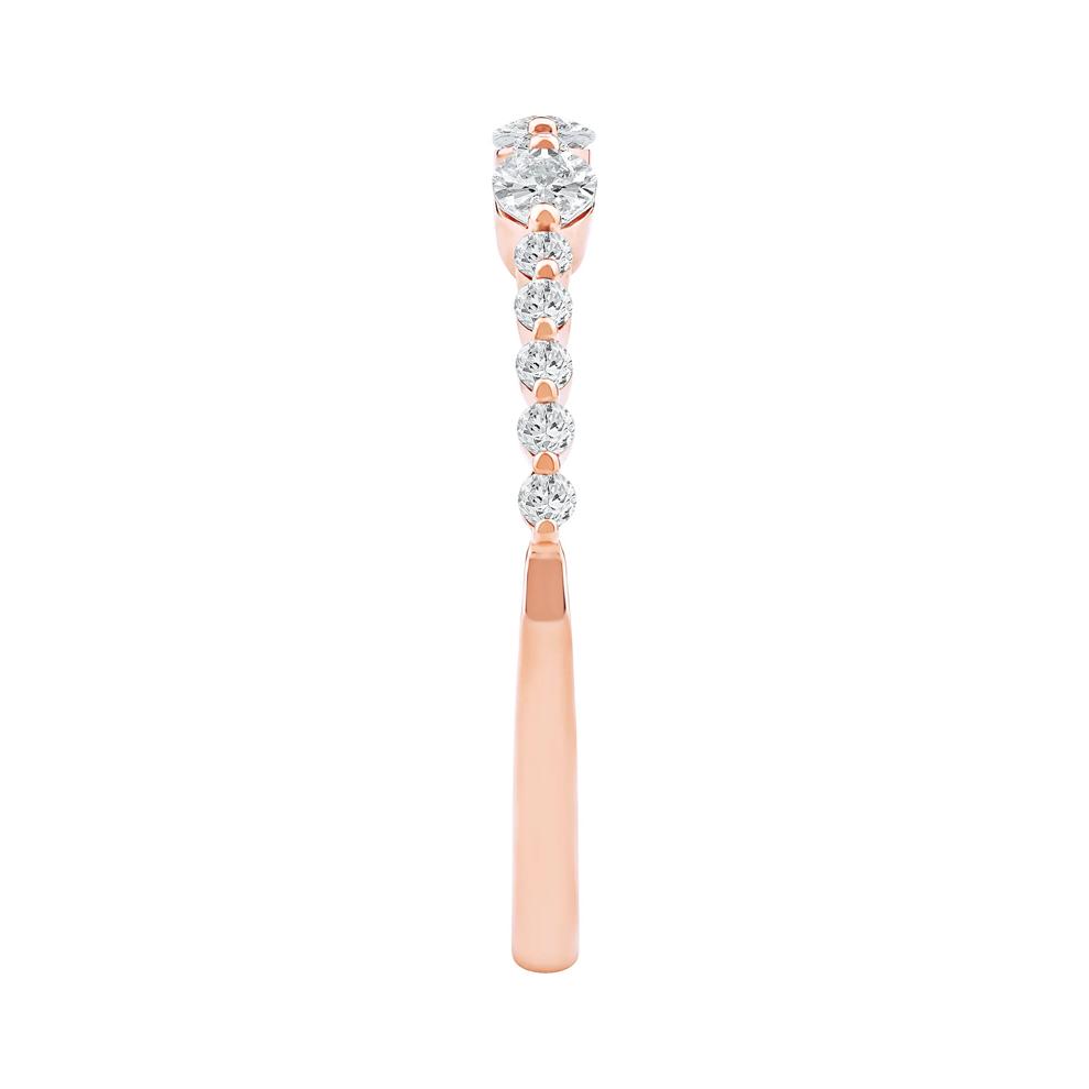 Lab Grown Diamond Oval Band in 10K Rose Gold (1/2 ct. tw.) – Image 3 of 4