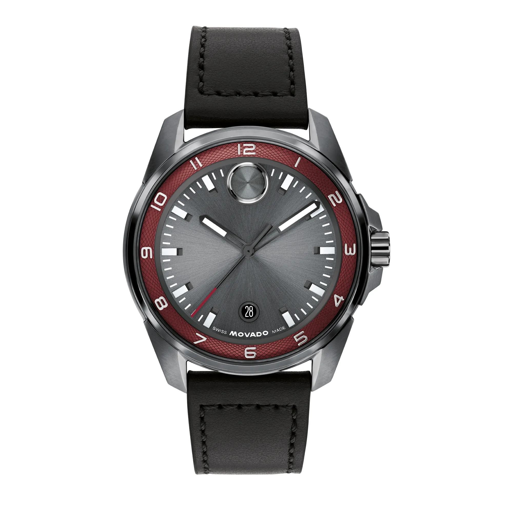 KLASSE14VO14GD001W　36mm Movado® Bold® Gent's Verso S Watch in Black Leather and Gunmetal