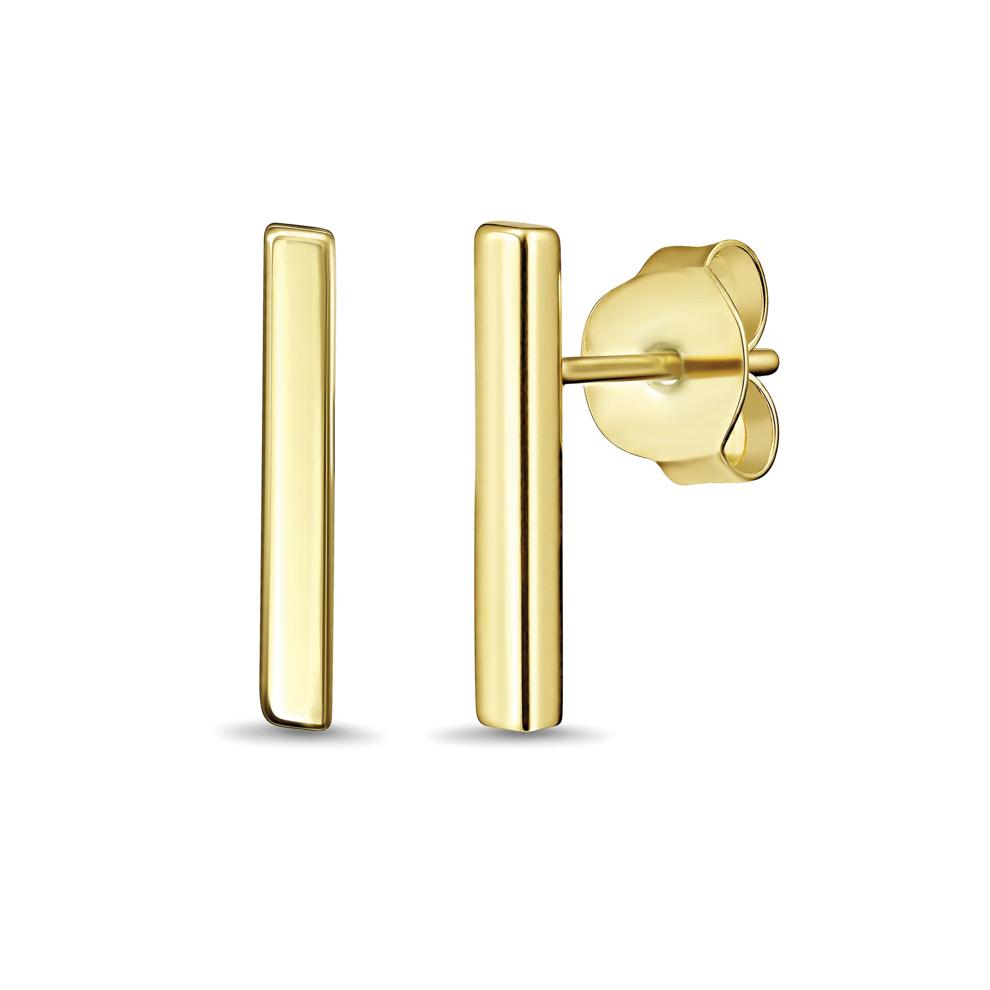 Bar Earrings in 10K Yellow Gold – Image 1 of 2