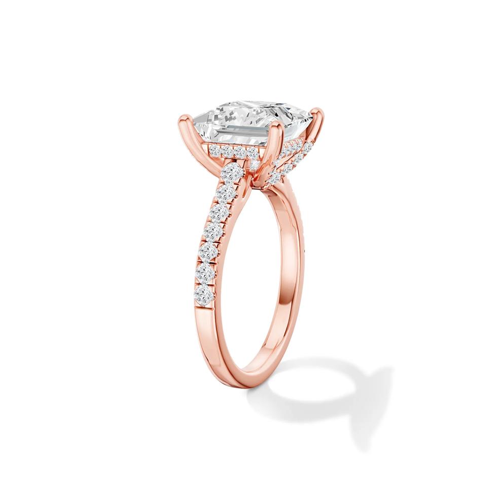 Noreen Lab Grown Diamond Princess-Cut Center Engagement Ring in 14K Rose Gold (4 1/2 ct. tw.) – Image 3 of 4