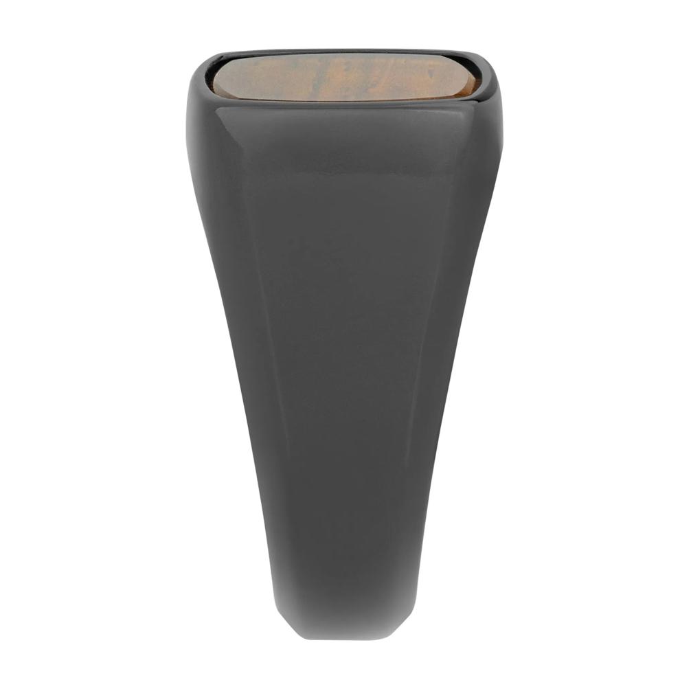 Cocobolo Inlay Cushion Signet Ring in Zirconium – Image 3 of 3