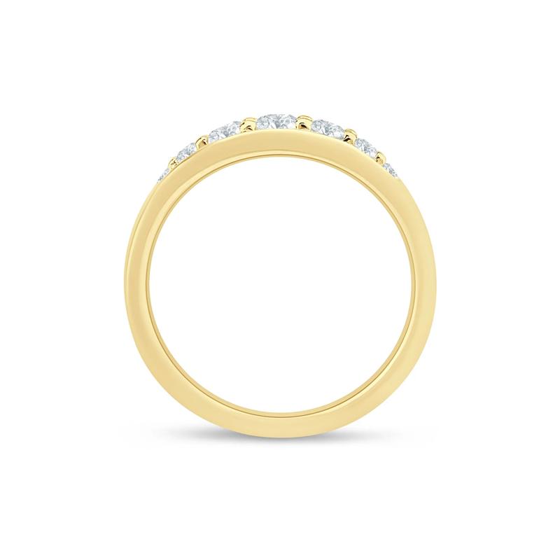 Lab Grown Diamond Graduated Channel Band in 14K Yellow Gold &#40;1/2 ct. tw.&#41; – Image 2 of 3