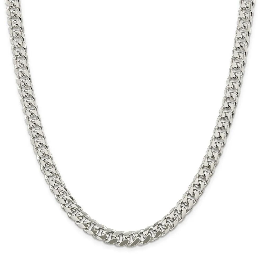 Curb Chain Necklace in Sterling Silver, 24" – Image 1 of 3