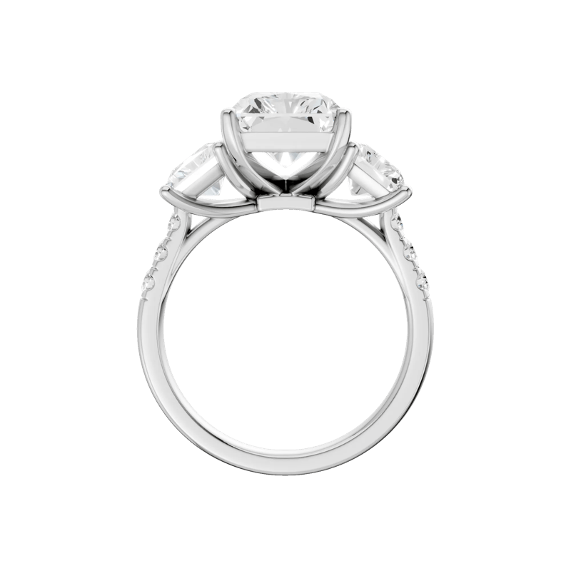 Lab Grown Diamond Three-Stone Engagement Ring in 14K White Gold &#40;6 1/3 ct. tw.&#41; – Image 2 of 4