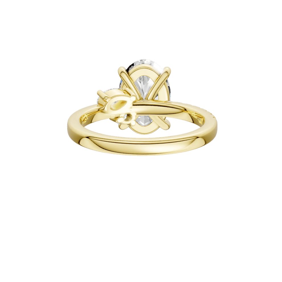 Ella Lab Grown Diamond Oval Center Engagement Ring in 14K Yellow Gold (3 1/3 ct. tw.) – Image 5 of 5
