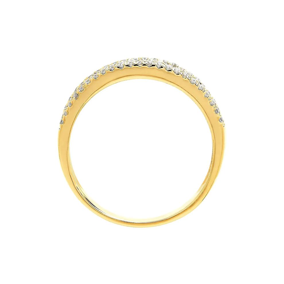 Emerald &amp; 1/3 ct. tw. Diamond Ring in 10K Yellow Gold – Image 2 of 3