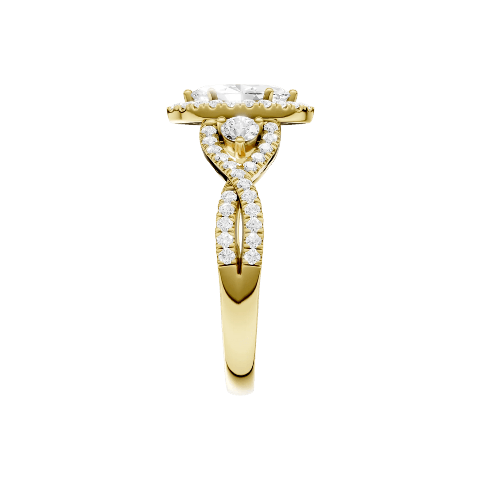 Diamond Marquise Halo Engagement Ring in 14K Yellow Gold (1 ct. tw.) – Image 3 of 5