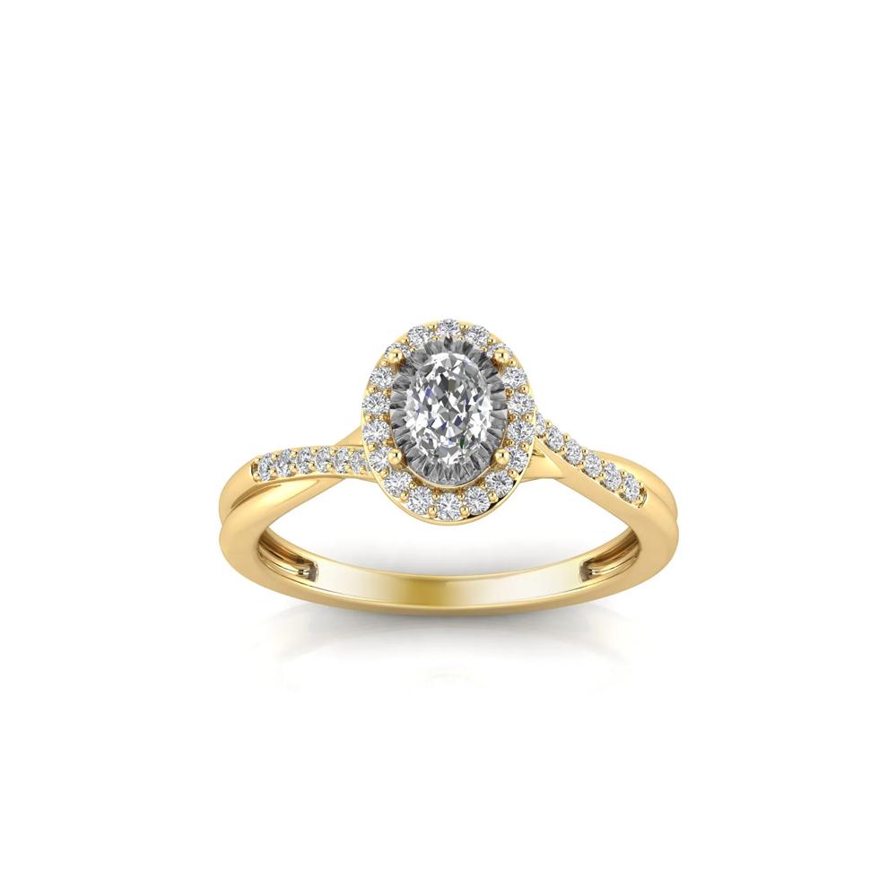 Lab Grown Diamond Promise Ring in 10K Yellow Gold (1/2 ct. tw.) – Image 1 of 3