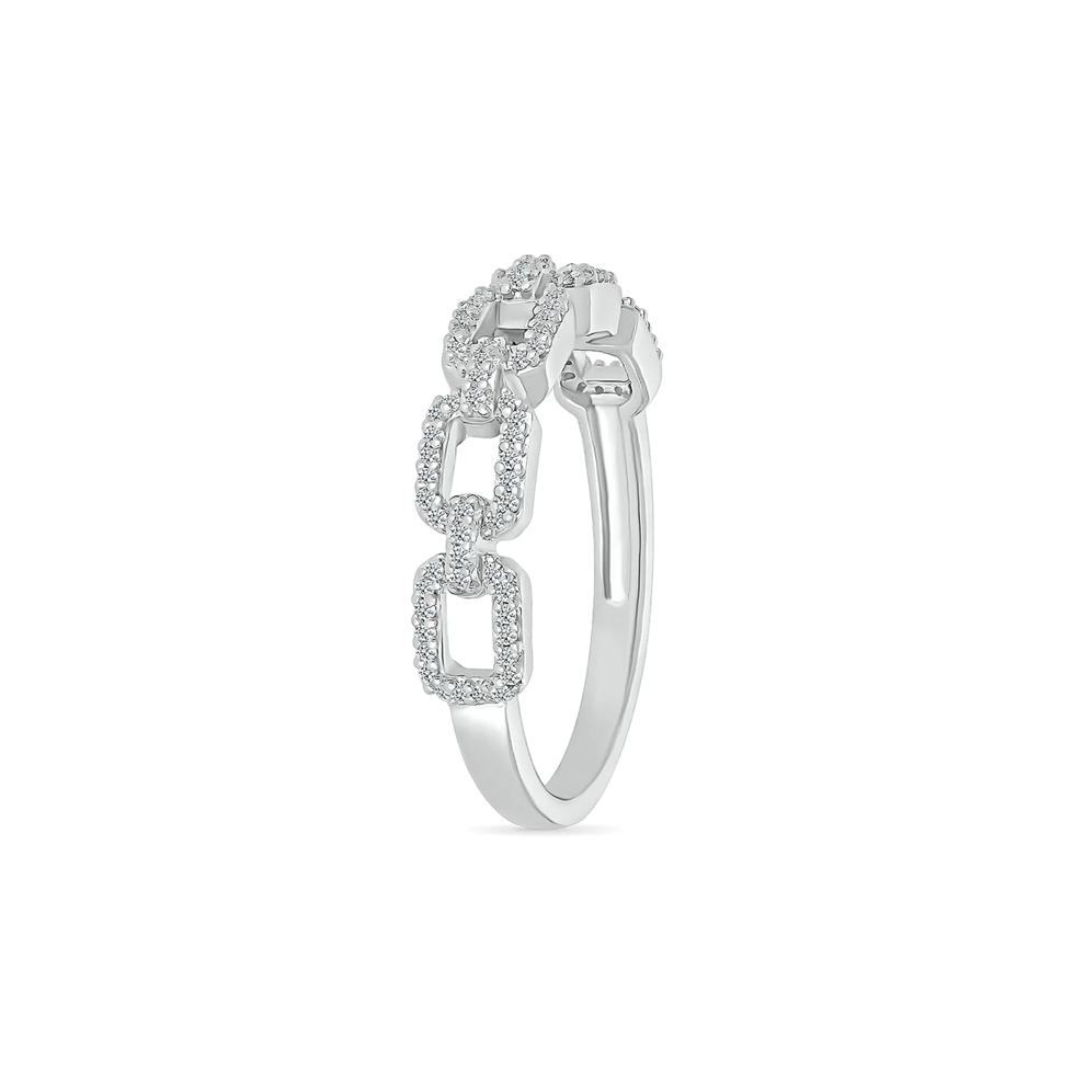 Diamond Link Ring in Sterling Silver (1/5 ct. tw.) – Image 5 of 5