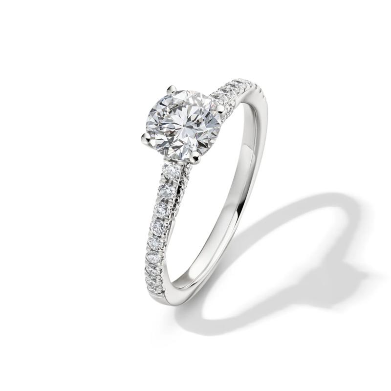 Honour Round Lab Grown Diamond Engagement Ring in Platinum &#40;1 1/3 ct. tw.&#41;  – Image 4 of 6