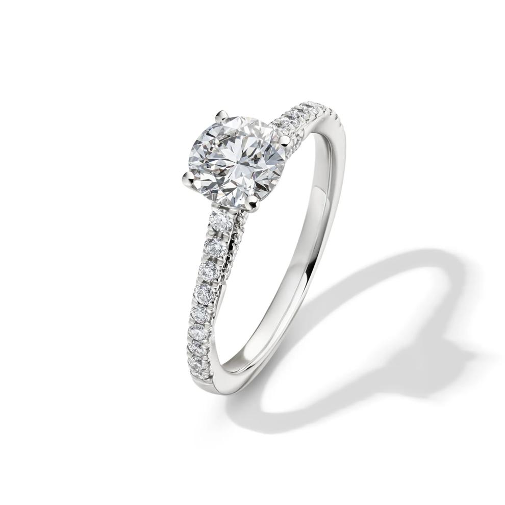 Honour Round Lab Grown Diamond Engagement Ring in Platinum (1 1/3 ct. tw.)  – Image 4 of 5