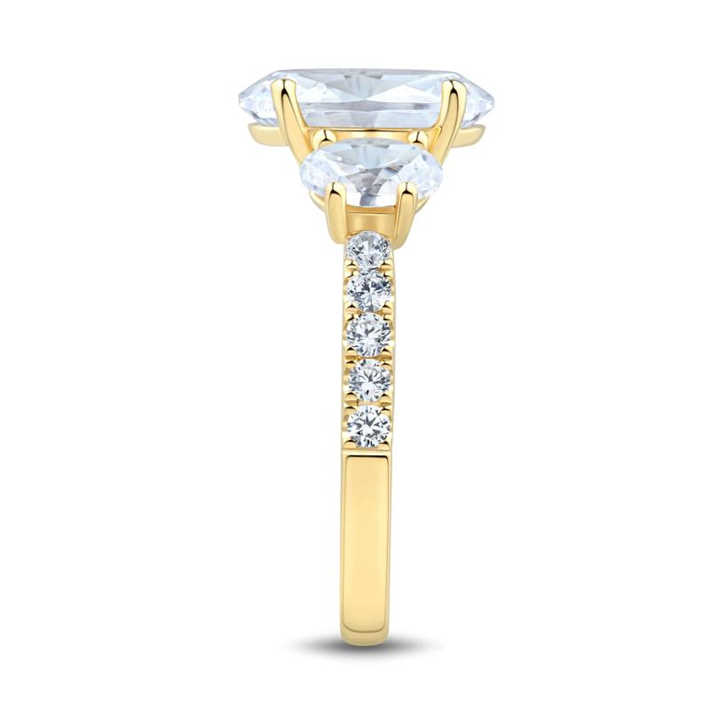 Lab Grown Diamond Three-Stone Engagement Ring in 14K Yellow Gold &#40;4 1/4 ct. tw.&#41; – Image 3 of 3