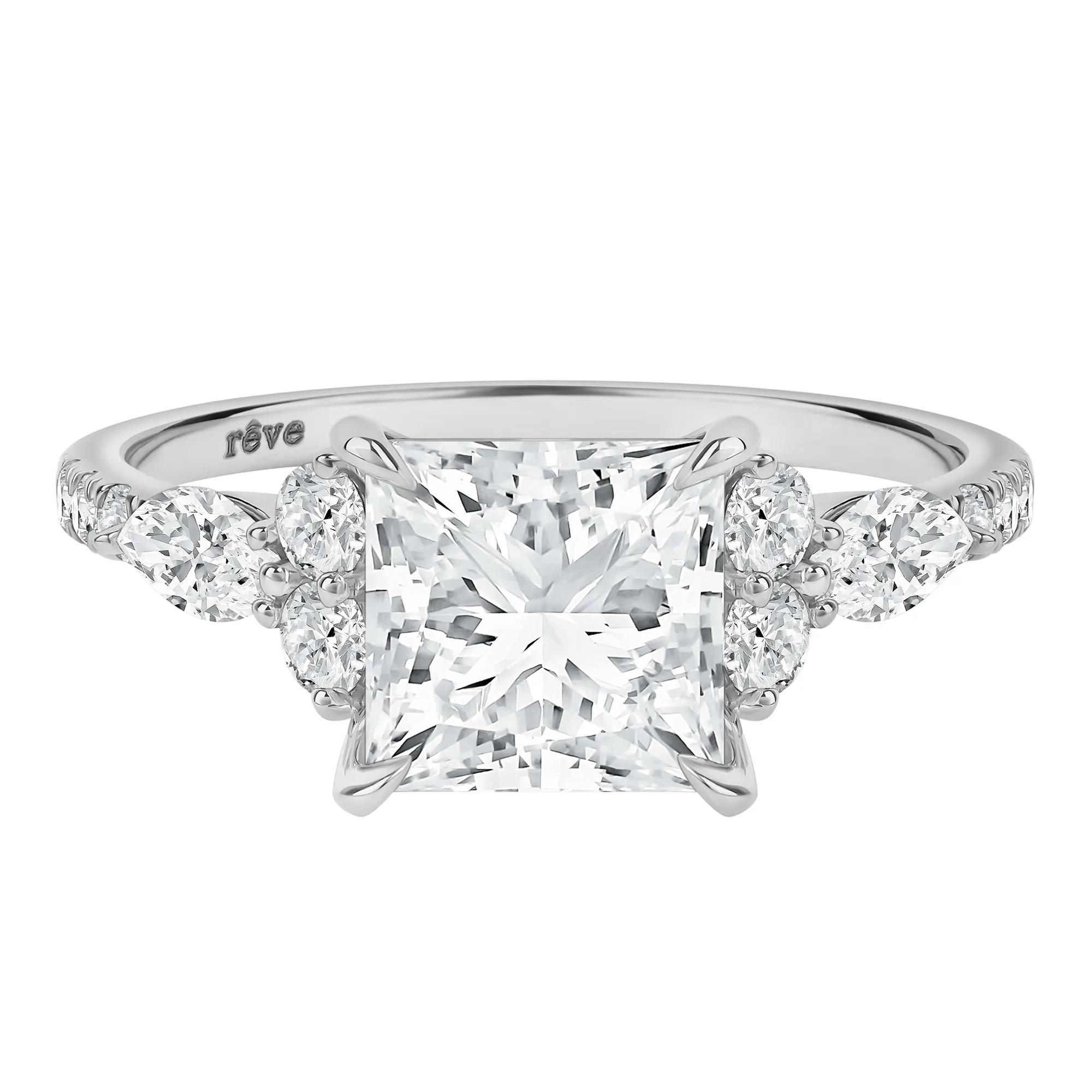 Sage Lab Grown Diamond Engagement Ring in Platinum