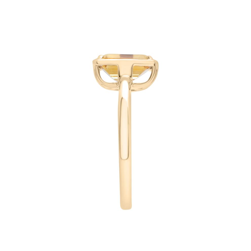 Faux-Bezel Citrine Ring in 10K Yellow Gold – Image 3 of 5