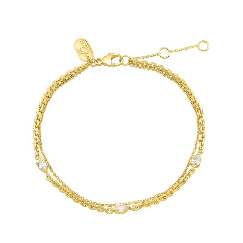 Lab Grown Diamond Pear-Shaped Bracelet in Vermeil &#40;1/4 ct. tw.&#41; – Image 1 of 1