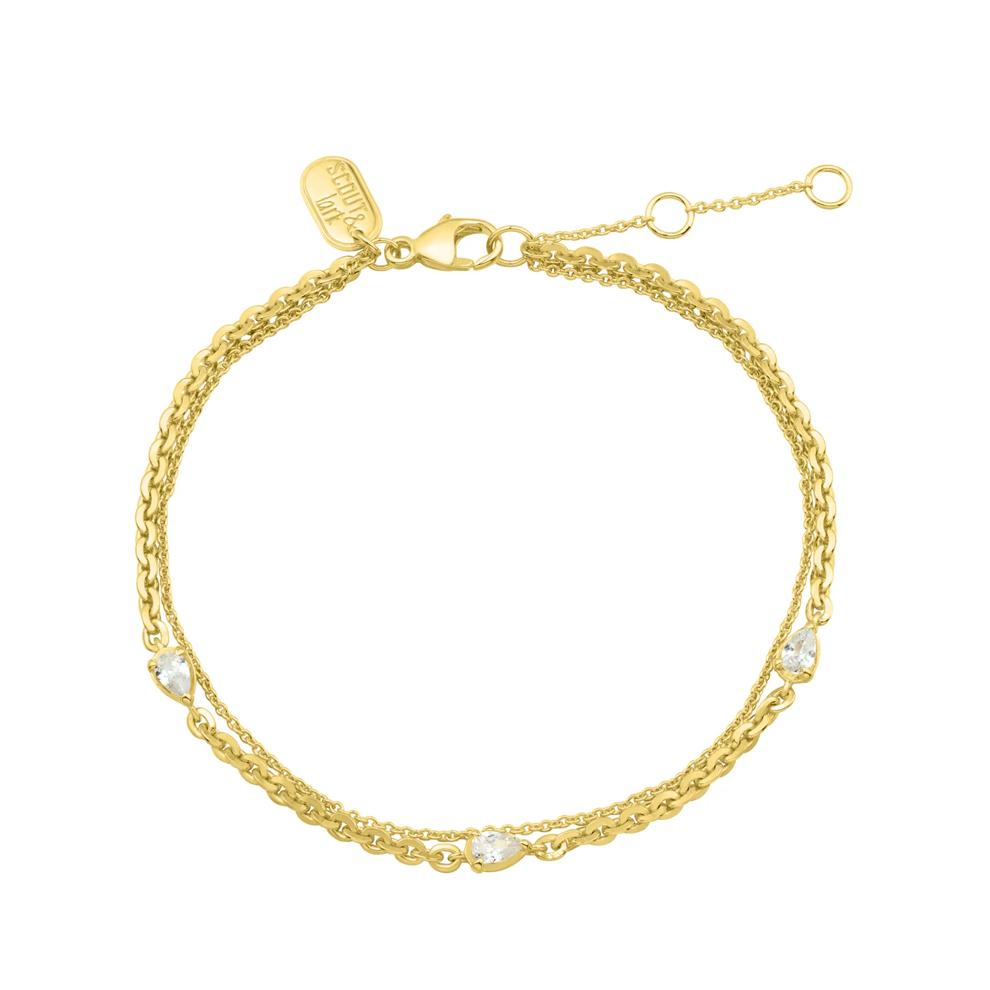 Lab Grown Diamond Pear-Shaped Bracelet in Vermeil (1/4 ct. tw.) – Image 1 of 1