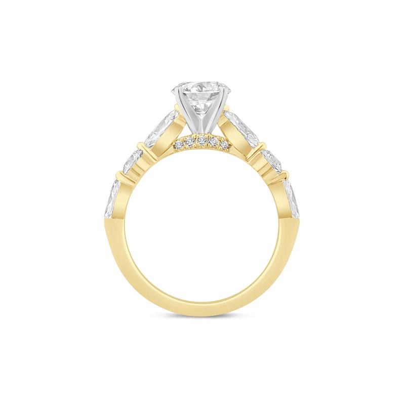 1 ct. tw. Lab Grown Diamond Semi-Mount Engagement Ring in 14K Yellow Gold (Setting Only) – Image 2 of 6
