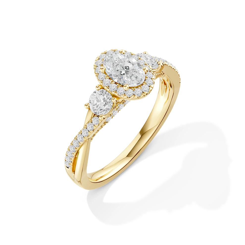 Diamond Oval Center Bridal Set in 14K Yellow Gold (1 ct. tw.) – Image 4 of 4