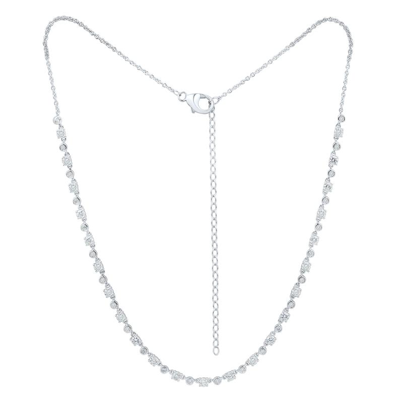 Lab Grown Diamond Tennis Necklace in 14K White Gold &#40;2 ct. tw.&#41; – Image 1 of 3