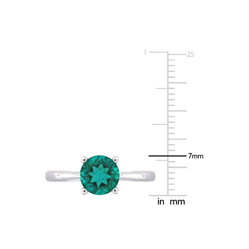 Lab-Created Emerald Ring in Sterling Silver – Image 7 of 7