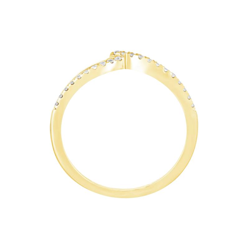 Diamond Contour Band in 10K Yellow Gold &#40;1/7 ct. tw.&#41;  – Image 2 of 3