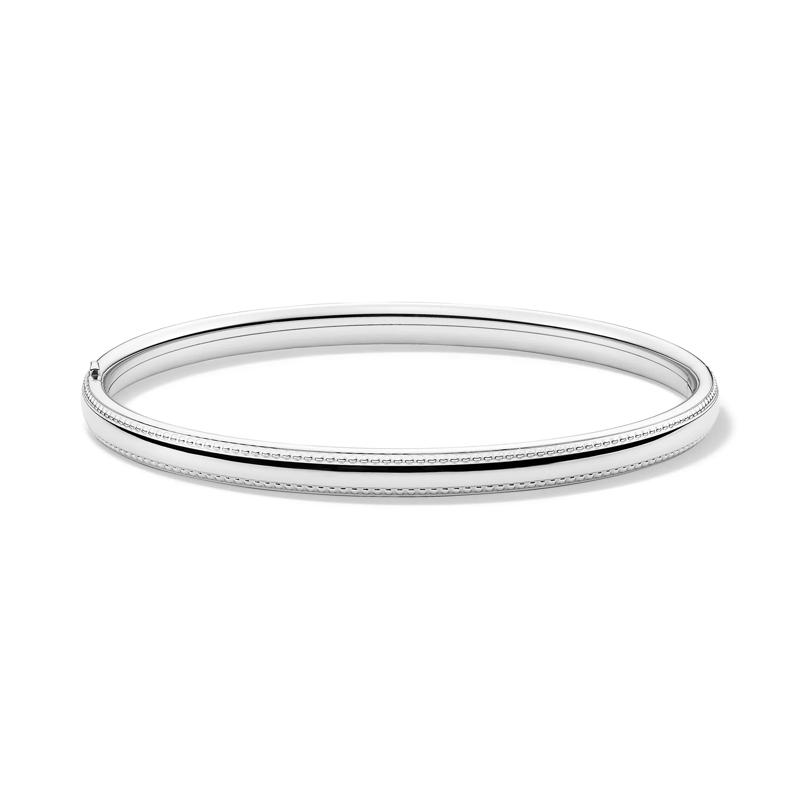 Bead-Edge Bangle Bracelet in Sterling Silver – Image 1 of 1