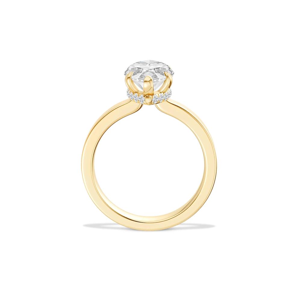 Lab Grown Diamond Marquise Center Engagement Set in 14K Yellow Gold (4 ct. tw.) – Image 6 of 6