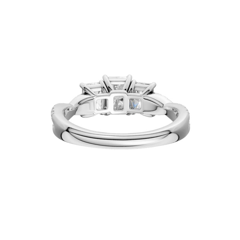 Diamond Radiant-Cut Three-Stone Engagement Ring in Platinum &#40;1 3/4 ct. tw.&#41; – Image 5 of 5