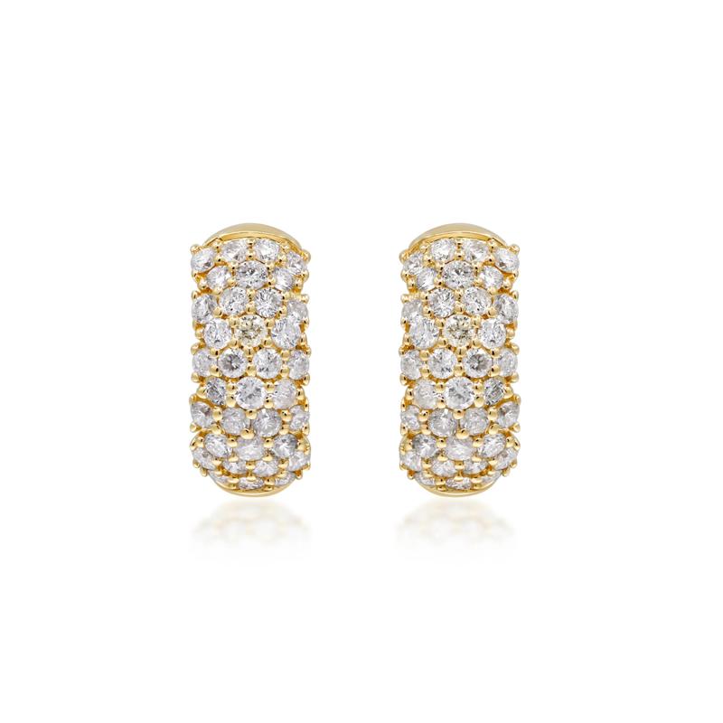 Diamond Reversible Hoop Earrings in 10K Yellow Gold &#40;1 ct. tw.&#41; – Image 1 of 3