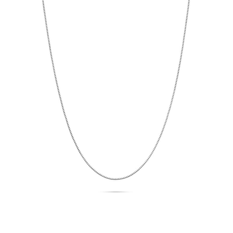 Box Chain in 14K White Gold, .85MM – Image 1 of 3