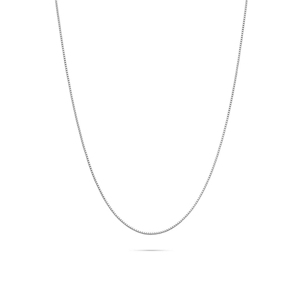 Box Chain in 14K White Gold, .85MM – Image 1 of 5