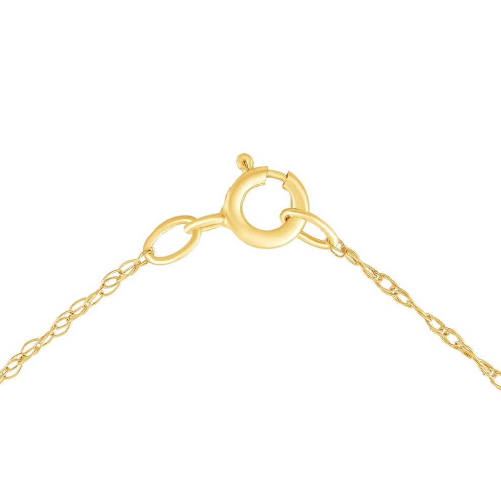 Diamond Accent Round Cluster Pendant Necklace in 10K Yellow Gold – Image 2 of 4