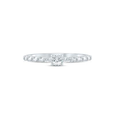 Lab Grown Diamond Promise Ring in Sterling Silver (1/3 ct. tw.)