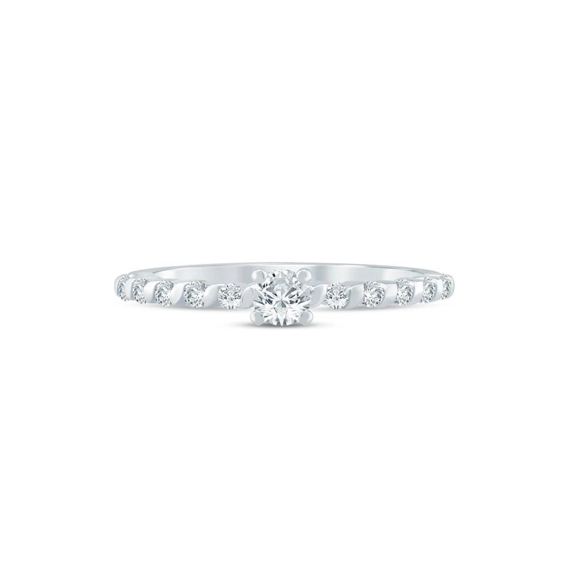 Lab Grown Diamond Promise Ring in Sterling Silver &#40;1/3 ct. tw.&#41; – Image 1 of 3