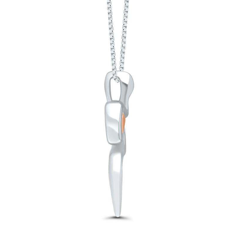 Diamond Snake Pendant in Sterling Silver – Image 2 of 4