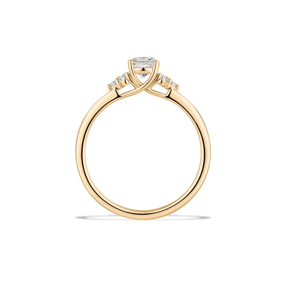 Diamond Oval Engagement Ring in 14K Yellow Gold (5/8 ct. tw.) – Image 2 of 4