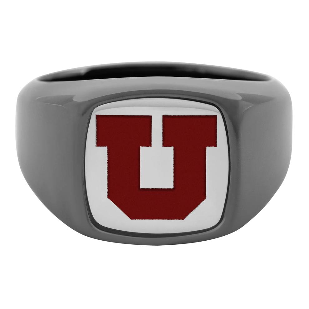 University of Utah Signet Ring in Zirconium and Cobalt Chrome – Image 1 of 3