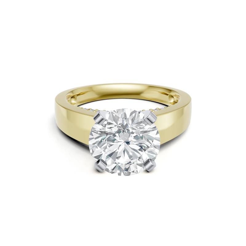 Lab Grown Diamond Semi-Mount Engagement Ring in 14K Yellow Gold &#40;1/10 ct. tw.&#41; – Image 1 of 6