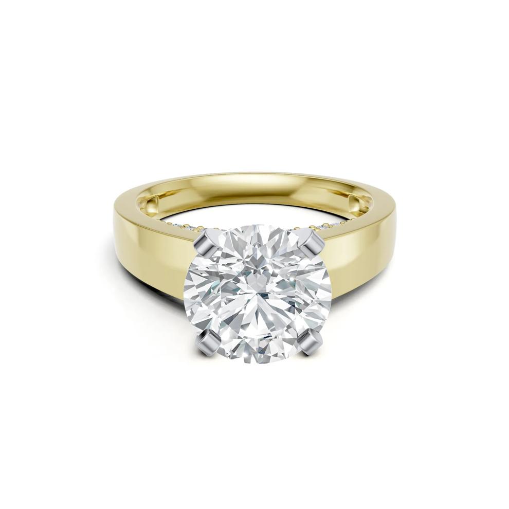 Lab Grown Diamond Semi-Mount Engagement Ring in 14K Yellow Gold (1/10 ct. tw.) – Image 1 of 6