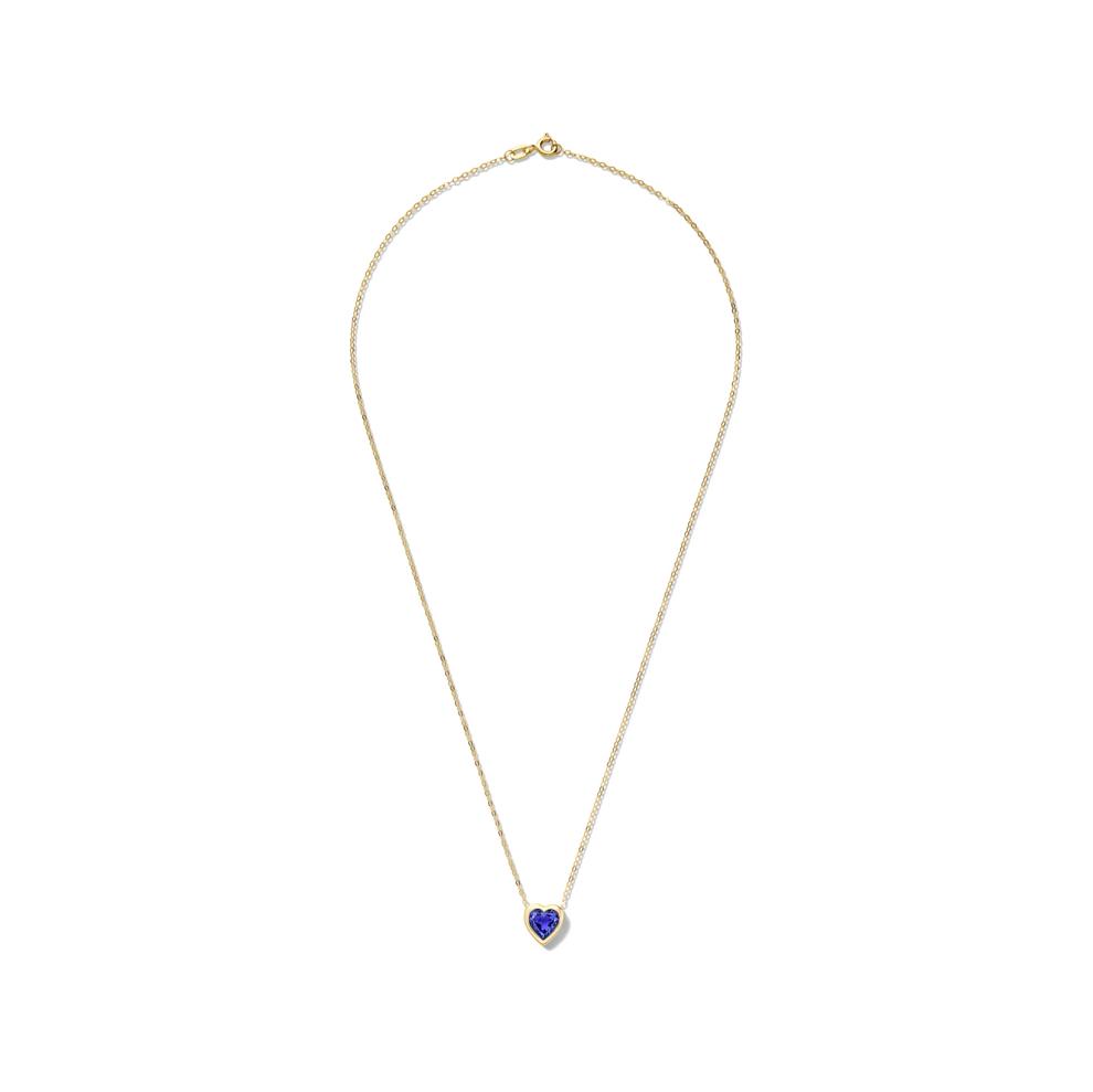 Amethyst Heart Shaped Necklace in 10K Yellow Gold – Image 3 of 4