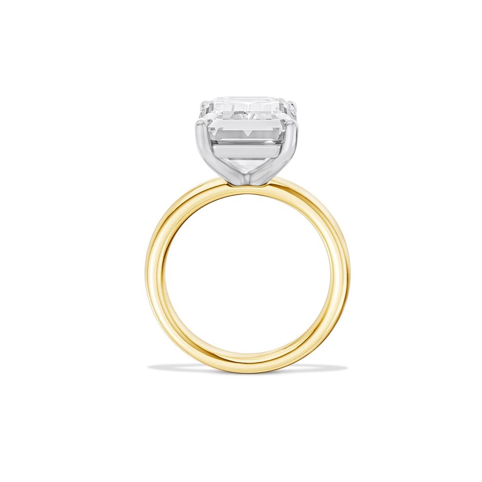 Lab Grown Diamond Emerald-Cut Solitaire Ring in 14K Yellow &amp; White Gold (8 ct.) – Image 4 of 4
