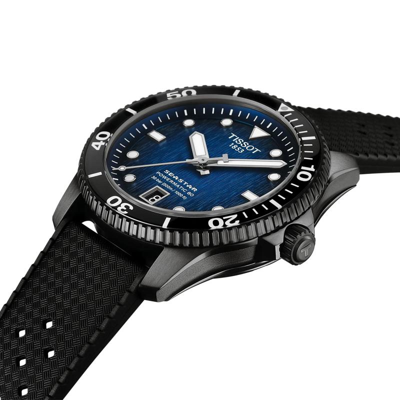 Tissot® Men's Seastar 1000 Powermatic 80 Watch in Black