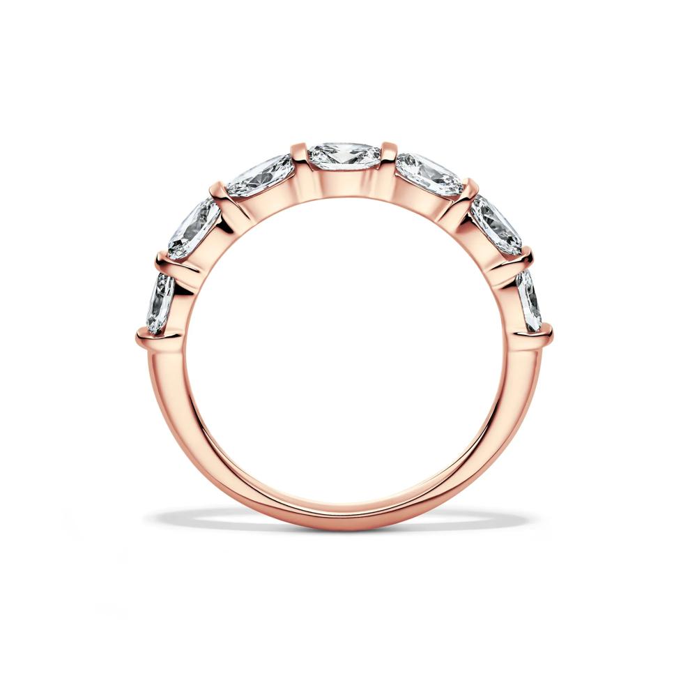 Lab Grown Diamond Oval Bar Set Anniversary Band in 14K Rose Gold (1 ct. tw.) – Image 2 of 4