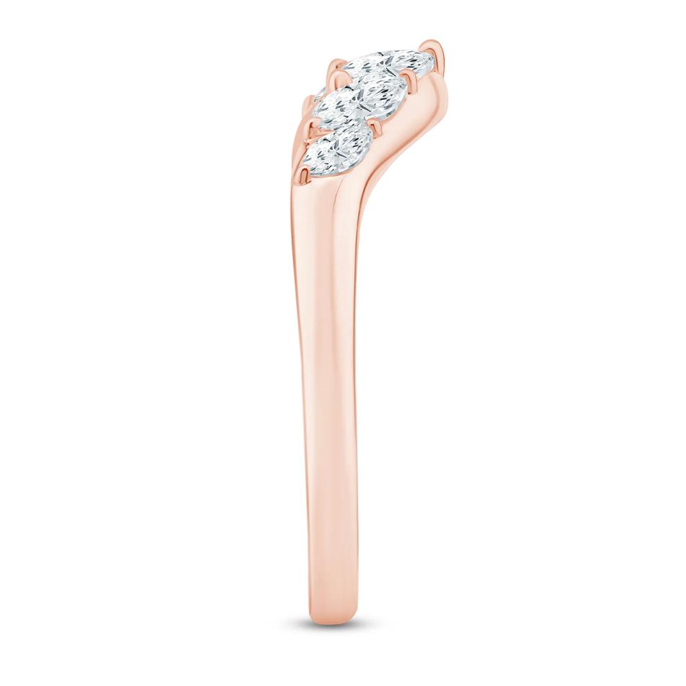 Lab Grown Diamond Marquise Contour Band in 10K Rose Gold (1/2 ct. tw.) – Image 3 of 3