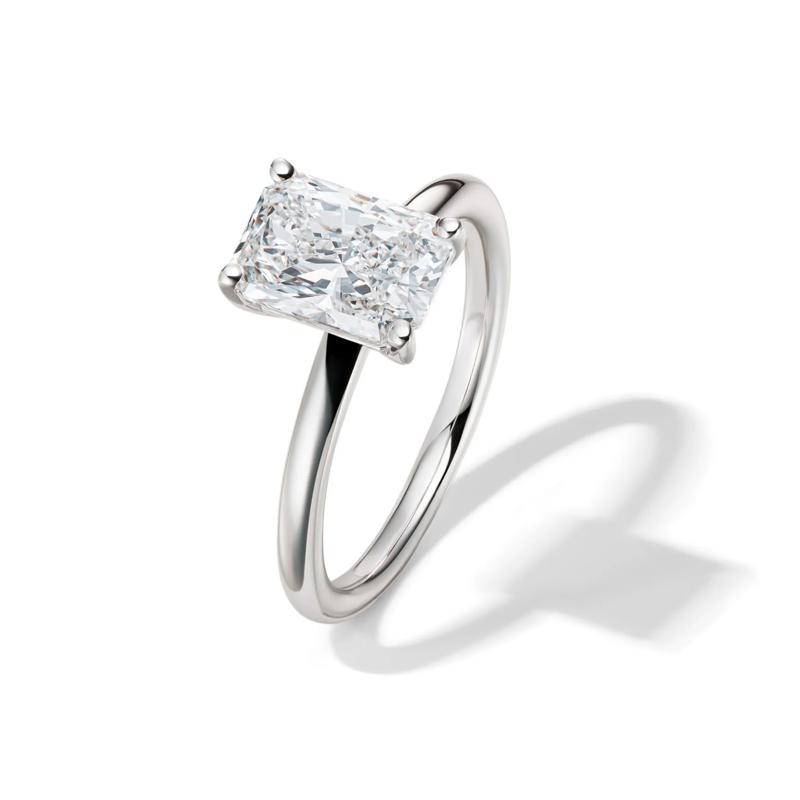 Lab Grown Diamond Radiant-Cut Solitaire Ring in 14K White Gold &#40;2 ct.&#41; – Image 4 of 4