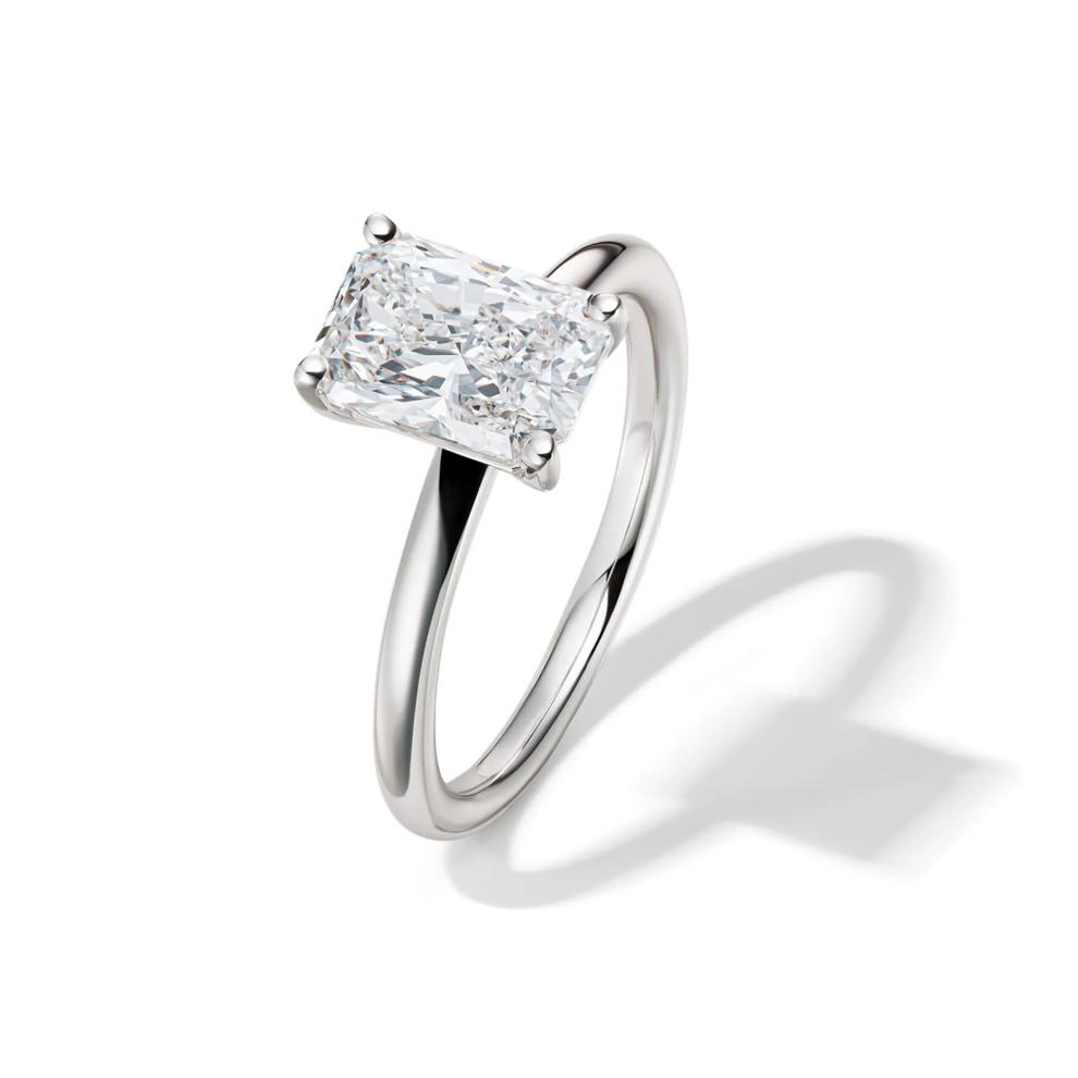 Lab Grown Diamond Radiant-Cut Solitaire Ring in 14K White Gold (2 ct.) – Image 4 of 4