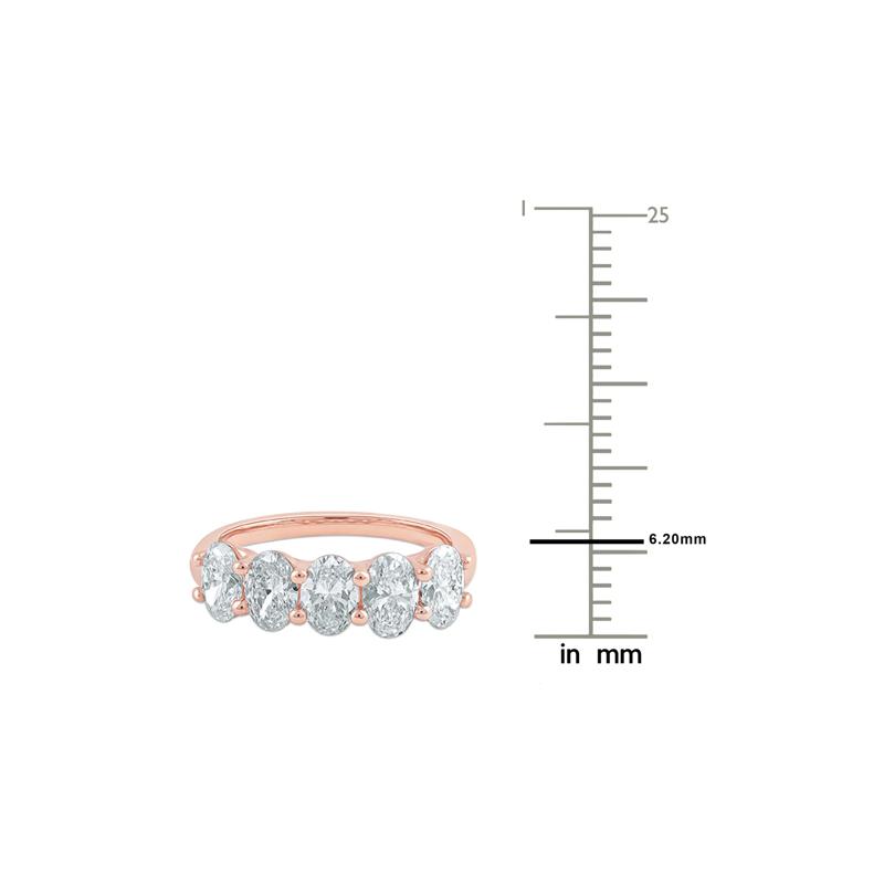 Lab Grown Diamond Anniversary Band in 14K Rose Gold &#40;2 ct. tw.&#41; – Image 6 of 7